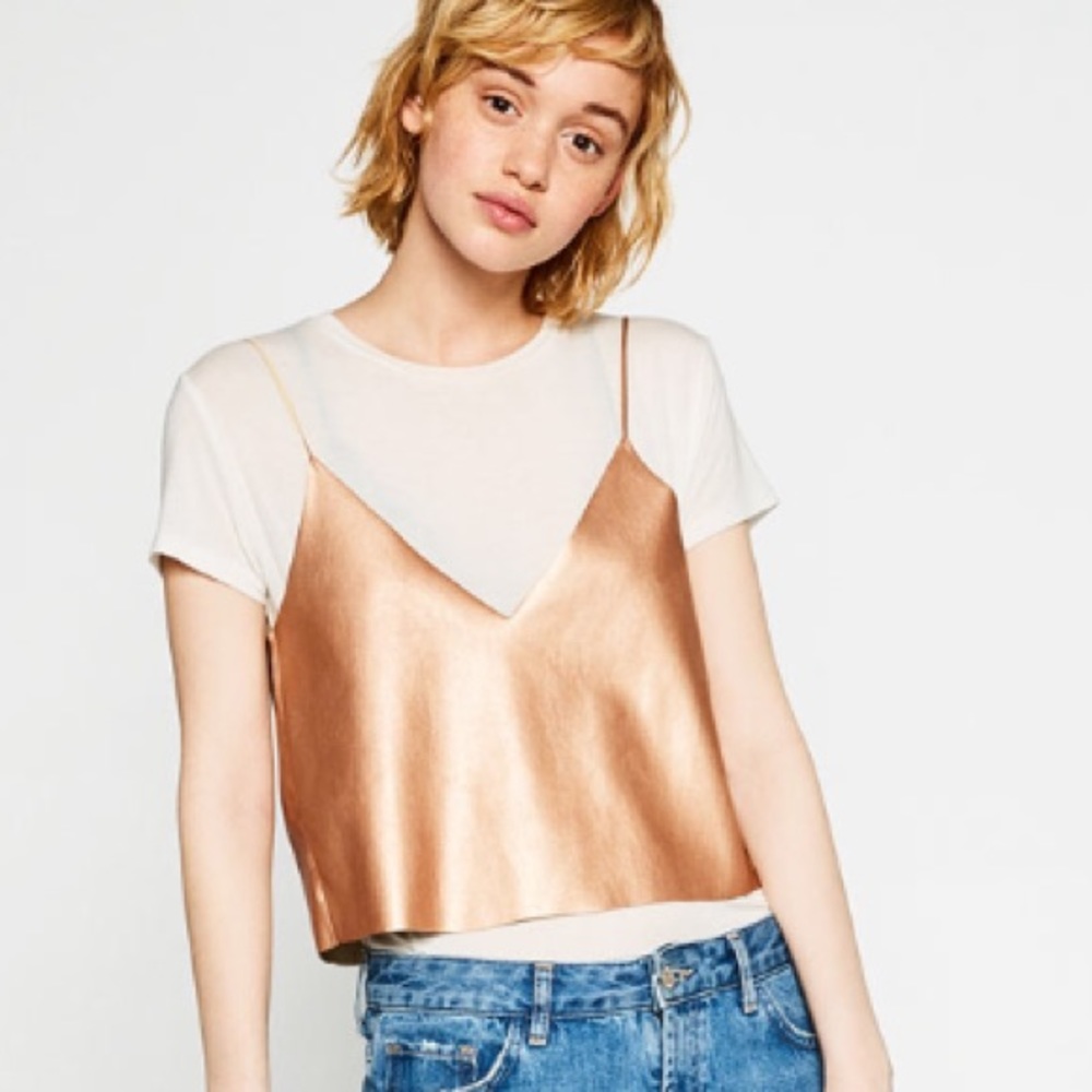 leather crop top